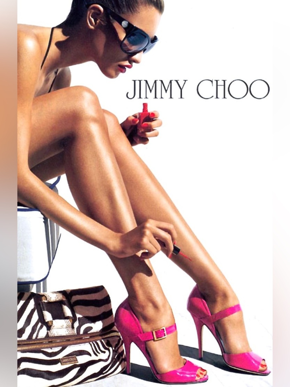 Jimmy Choo Peep Toe Stiletto Heels Red Patent Leather Mary Jane EU 41 US 10